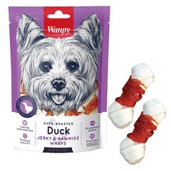 Wanpy Duck Jerky and Rawhide Wraps - Ванпі кістка з вузлами та в'яленою качкою ласощі для собак 100 г