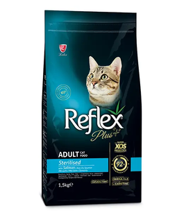 Сухой корм для стерилизованных кошек Reflex Plus Sterilised Adult SALMON с лососем, 1,5 кг