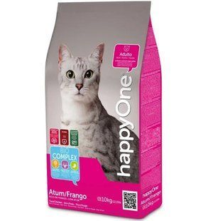 happyOne Adult Cat Tuna and Chicken - Сухий корм для дорослих котів з тунцем та куркою, 10 кг