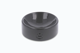 Керамічна миска Harley and Cho для собак та котів для їжі Sphere Ceramic Bowl Gray графітова S (14x7cm / 0,45 л)