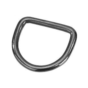 Sprenger D-Ring СПРЕНГЕР D-КОЛЬЦО для ошейника собак, вороненая нержавеющая сталь (Воронена сталь ( 20х3 мм))