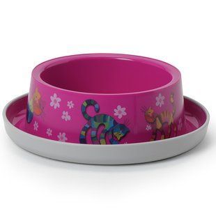 Миска для кошек Moderna Trendy Dinner Friends Forever, Ярко-розовый