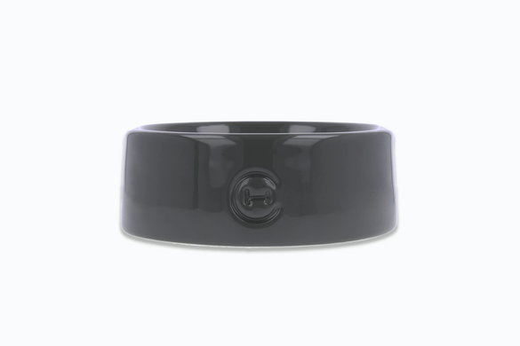 Керамічна миска Harley and Cho для собак та котів для їжі Sphere Ceramic Bowl Gray графітова S (14x7cm / 0,45 л)