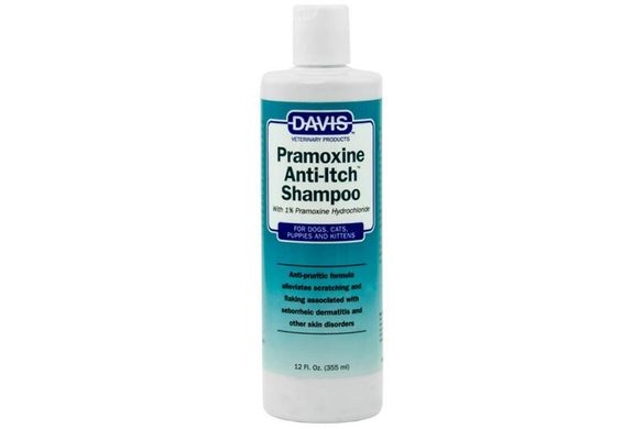 Davis Pramoxine Anti-Itch Shampoo - шампунь от зуда с 1% прамоксина гидрохлорид для собак и котов, 355 мл