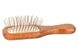 Show Tech Mini Wooden Pin Brush 12cm Rectangular Walnut Щітка масажна карманна 12 см фото 2