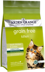 Arden Grange Kitten - Арден Гранж беззерновой сухой корм для котят, беременных и кормящих кошек с курицей и картофелем, 2 кг
