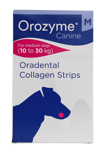 Жувальні смужки для собак Orozyme для гігієни ротової порожнини, розмір M для середніх порід 10-30 кг, (&asymp;12 шт)