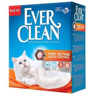 Ever Clean Fast Acting - Грудкувальний наповнювач, з активованим вугіллям, 10 кг