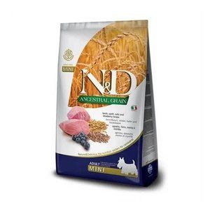 Farmina N&D Low Grain Dog Lamb & Blueberry Adult Mini - Низкозерновой сухой корм для собак мелких пород с ягенком и черникой 800 г