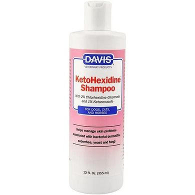 Davis KetoHexidine Shampoo - Дэвис шампунь с 2% хлоргексидином и 1% кетоконазол для собак и кошек с заболеваниям кожи, 355 мл