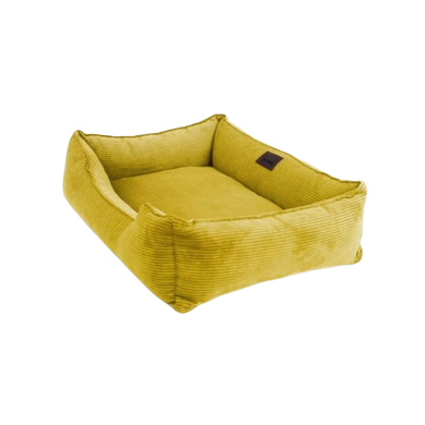 Harley & Cho Dreamer Velvet Yellow - Лежак жовтого кольору з бортами для собак та котів S