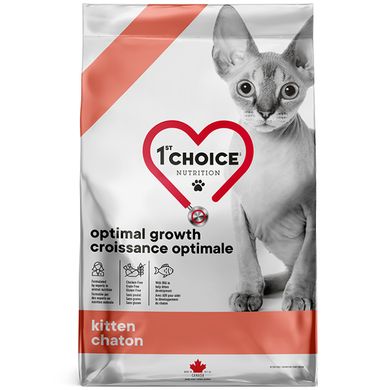 1st Choice Kitten Optimal Growth - Сухий корм для кошенят з чутливим травленням з рибою, 1,8 кг