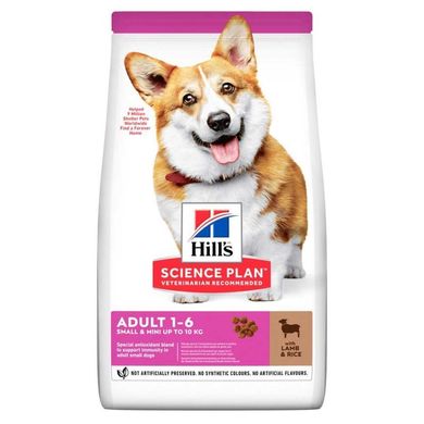 Hill's Science Plan Adult Small & Mini Lamb - Сухий корм для дорослих собак малих порід, з ягням і рисом, 6 кг