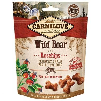 Carnilove Dog Crunchy Snack Wild Boar With Rosehips - Карнилав лакомство для восстановления собак с диким кабаном и шиповником 200 г