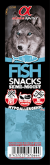 Alpha Spirit DOG Fish Snacks - Напіввологі беззернові жувальні ласощі-кубики з Рибою для собак 50 г