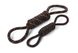 PetPlay Tug Rope Toy Плетена іграшка для собак перетяжка 2 петлі мала коричнева фото 2