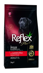 Сухой корм для взрослых собак средних и крупных пород Reflex Plus Medium & Large Adult LAMB & RICE с ягненком и рисом, 3 кг