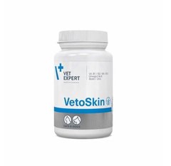 VetExpert VetoSkin - Пищевая добавка для здоровья кожи и шерсти кошек и собак 60 капсул