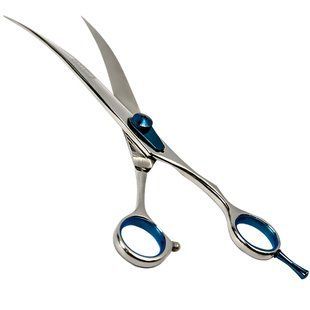 Davis Extreme Edge Blue Curved - Девіс Вигнуті ножиці для стрижки собак