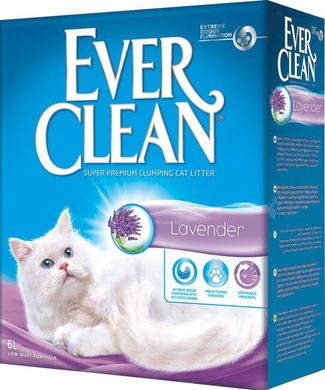 Ever Clean Lavender - Комкующийся бентонитовый наполнитель, с ароматом лаванды 6 кг