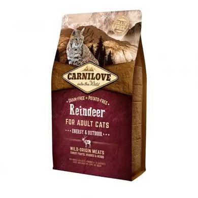 Carnilove Reindeer Energy & Outdoors Сухой корм с мясом северного оленя для взрослых активных кошек