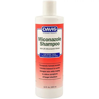 Davis Miconazole Shampoo - Шампунь з 2% нітратом міконазолу для собак і котів з захворюваннями шкіри, 355 мл