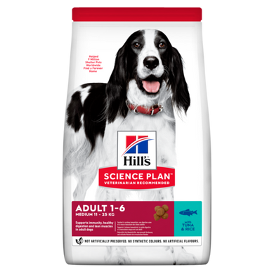 Hill's Science Plan Adult Medium Tuna - Сухой корм для взрослых собак средних пород, с тунцом и рисом, 2,5 кг