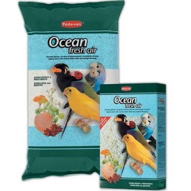 Padovan Ocean fresh air - Гігієнічний кварцовий наповнювач для птахів з подрібненими черепашками.