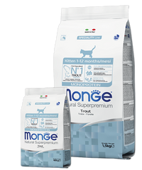 Monge Cat Monoprotein Kitten - Корм с форелью для котят 1,5 кг