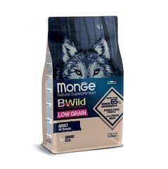 Monge BWild Low Grain All Breeds Adult Goose - Низкозерновой корм для всех пород собак с гусем 2,5 кг