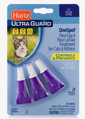 Hartz Ultra Guard Drops for Cats Краплі інсектицидні для кішок і кошенят, 1.0 мл (1 піпетка)