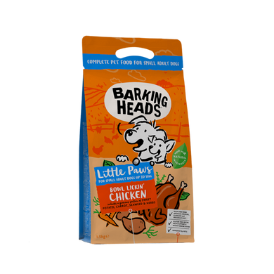 Barking Heads Bowl Lickin Chicken (small breed). Для собак малих порід з чутливим травленням, з куркою і рисом "До останнього шматочка"