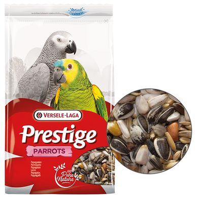 Versele-Laga Prestige Parrots - Повсякденна зернова суміш корм для великих папуг, 1 кг