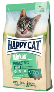 Happy Cat Minkas Perfect Mix - Сухий корм для дорослих котів з птицею, ягням та рибою, 1,5 кг