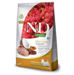Farmina N&D Quinoa Skin & Coat Adult Mini - Сухой корм для взрослых собак при пищевой аллергии с перепелом и киноа 2,5 кг