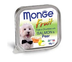 Monge Dog Fruit - Консерва для собак с лососем и грушей 100 г