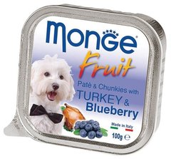 Monge Dog Fruit - Консерва для собак з індичкою та чорницею 100 г