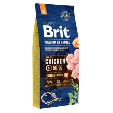 Brit Premium Dog Junior M - Сухой корм для щенков средних пород, 1 кг