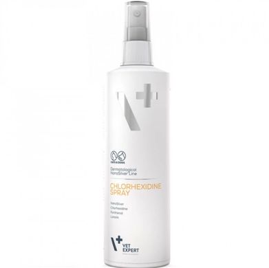 VetExpert DSL Chlorhexidine Nanosilver Spray - Антибактериальный спрей с наносеребром и хлоргексидином для кошек и собак с поражениями кожи, 100 мл