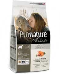 Pronature Holistic Dog Turkey & Cranberries (24/14)-Сухой корм для собак всех пород с индейкой и клюквой