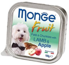 Monge Dog Fruit - Консерва для собак с ягненком и яблоком 100 г