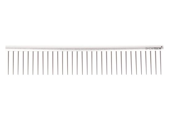 Show Tech + Featherlight Professional Comb Silver Расческа алюминиевая частозубая, 28 см