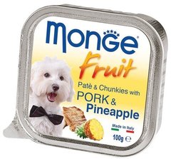 Monge Dog Fruit - Консерва для собак з свининою та ананасом 100 г