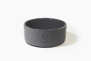 Керамічна миска Harley and Cho для собак та котів для їжі Ceramic Bowl Gray сіра S (14x7cm / 0,45 л)
