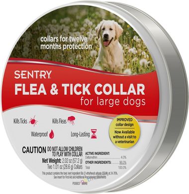 Sentry Flea&Tick Collar Large СЕНТРІ нашийник від бліх та кліщів для собак великих порід, 56 см (2 шт в уп)