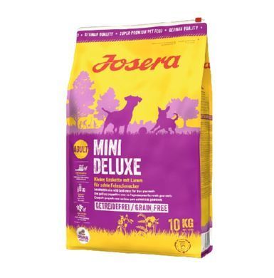 Josera MiniDeluxe - Сухий корм для дорослих собак дрібних порід з ягням 10 кг