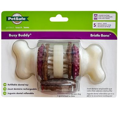 PetSafe Busy Buddy Bristle Bone ПЕТСЕЙФ БИЗИ БАДДИ БРИСТЛ БОУН жевательная игрушка c лакомством для собак (S, для собак 5-10 кг)