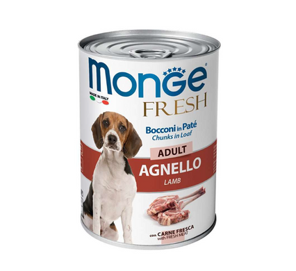 Monge Fresh Lamb - Консерва для собак с ягненком, 400 г