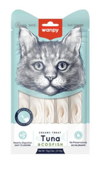Wanpy Tuna and Сodfish Creamy Treats - Ванпи лакомство для кошек палочки с тунцем и треской 70 г