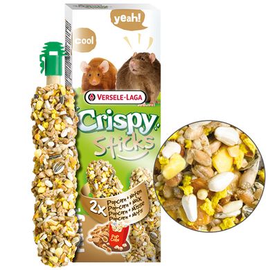 Versele-Laga Crispy Sticks Popcorn & Nuts - Ласощі для щурів, мишей, 110 г